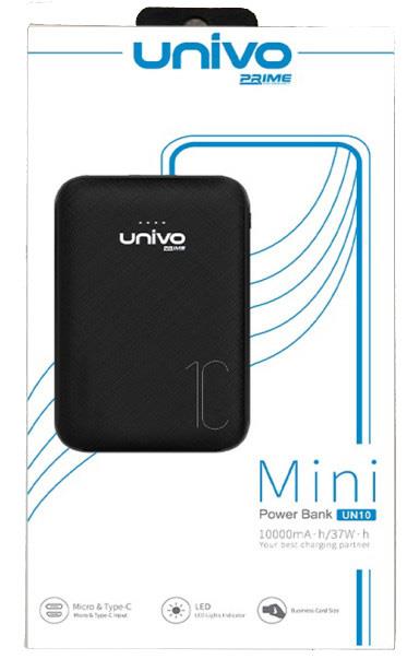 شارژر همراه یونیوو univo مدل UN10 ظرفیت 10000 میلی آمپر ساعت UN10 10000mAh Power Bank